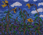 Sunflowers & Asters; 2008; oil; 16