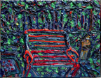 The Red Bench; oil; 14