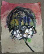 Horseshoe Crab; 2003; oil stick & acrylic; 20