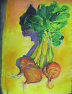 Yellow Beets; 1996; watercolor; 30.5